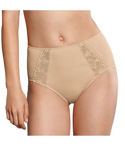 Grazia High Waist Brief Beige – Beige brieftrosor från Rosa Faia