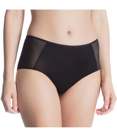 Feminine Air Brief High Waist Black – Svarta brieftrosor från Calida