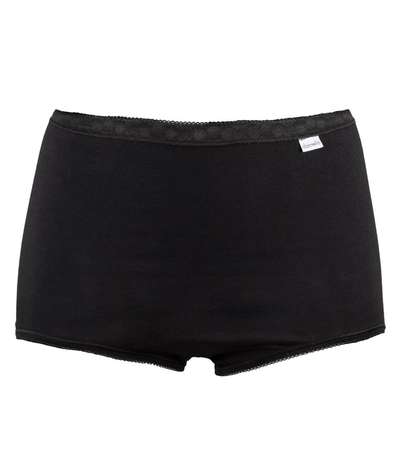 Classic Cotton Maxi Brief Black – Svarta brieftrosor från Damella