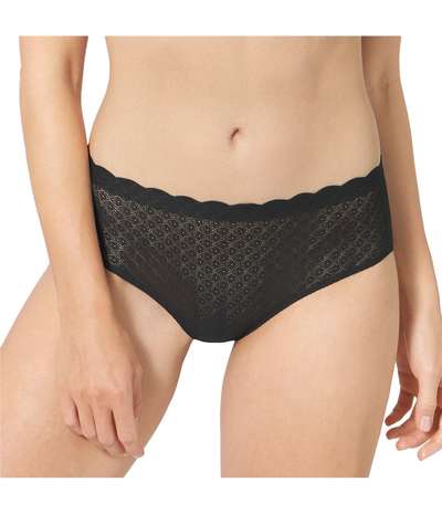 ZERO Feel Lace High Waist Brief Black – Svarta brieftrosor från Sloggi