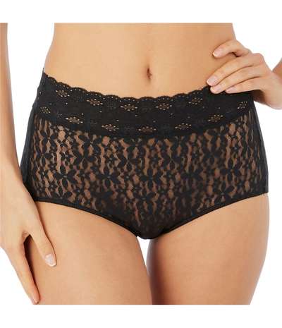 Halo Lace Full Brief Black – Svarta brieftrosor från Wacoal