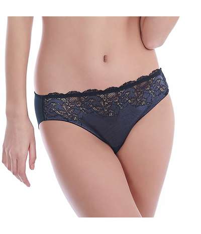 Lace Affair Bikini Brief Black – Svarta brieftrosor från Wacoal