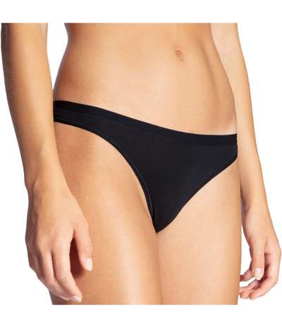 Natural Comfort Thong Black – Svarta Stringtrosor från Calida