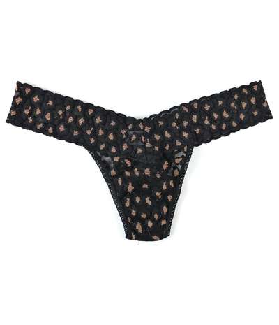 Cross Dyed Leopard Low Rise Thong Black pattern-2 – Svarta Stringtrosor från Hanky Panky