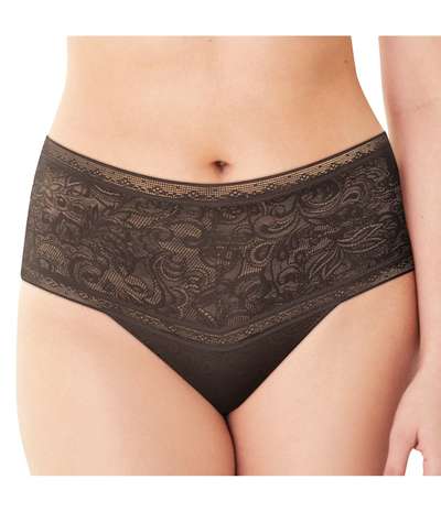 Everyday Smooth Lace Thong Black – Svarta Stringtrosor från Maidenform