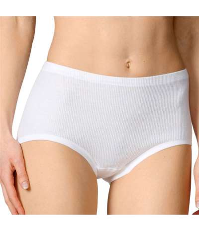 Cotton Midi Brief White – Vita brieftrosor från Calida