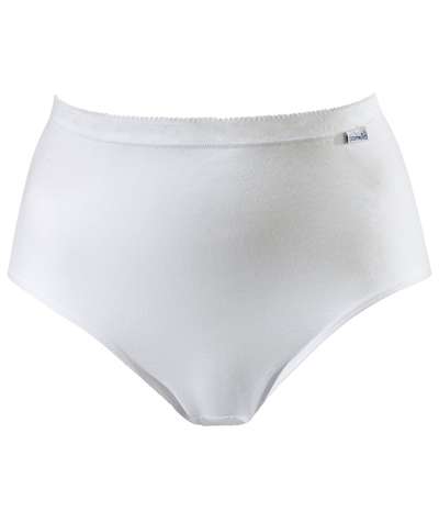 Classic Cotton Midi Brief White – Vita brieftrosor från Damella