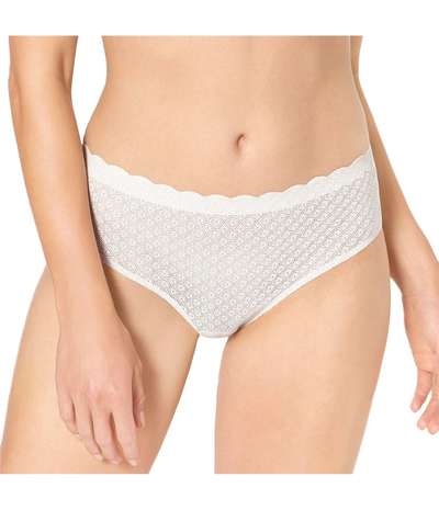 ZERO Feel Lace High Waist Brief Vanilla – Vita brieftrosor från Sloggi