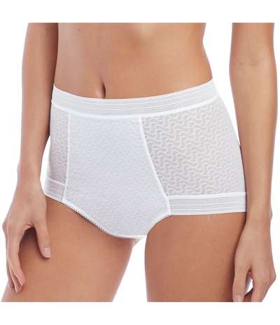 Aphrodite High Waist Brief White – Vita brieftrosor från Wacoal