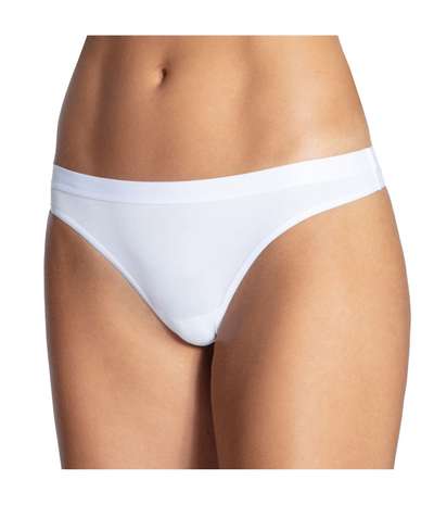 Natural Joy Thong White – Vita Stringtrosor från Calida