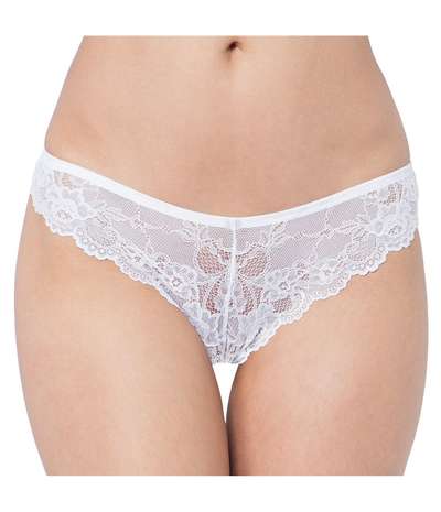 Tempting Lace Brazilian String  White – Vita Stringtrosor från Triumph